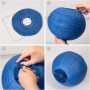 LIHAO Lanterne Papier Lampion Papier Boule pour Décoration Mariage Maison (6/8/10/12 inch Bleu)