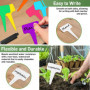 Lot de 160 étiquettes pour plantes en plastique de qualité supérieure – 100 blanches + 60 x multicolores, étiquettes pour plante