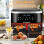 Accessoires pour friteuse à air chaud Russell Hobbs - 2 compartiments - 9 l - Moule en silicone - Accessoire pour friteuse à air