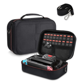 SOBEAU Etui pour Nintendo Switch & Switch OLED, Pochette Housse Switch, Sacoche Switch Rigide de Rangement pour Console Switch, 