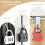 Lot de 7 cadenas à combinaison à 3 chiffres - Avec code numérique - Mini cadenas à bagages - Pour voyage, valise, sac à dos, val