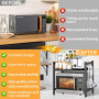 JAMATA Support de four à micro-ondes,2 Niveaux Support de Four à Micro-Ondes Extensible,Etagere Rangement Cuisine Four à Micro O