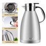 Luvan 1,8L Thermos,Pichet Isotherme Acier Inoxydable Cafetière Isolante 12h Chaud et 24h Froid Double Paroi Isolée sous Vide The