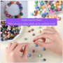 Guyode 200 Pièces 8mm Perles pour Bracelet, Perles en Verre Rondes en Vrac, Rond Beads en Jade Imitant Couleur Mélangée pour Fab