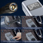 Mini Compresseur à Air Portatif, HYCHIKA 12V 6000mAh Gonfleur Pneus Voiture Gonfleur Electrique Pompe a Velo 150PSI avec Écran L