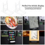 8 Pièces Support de Présentation Réglables, Supports de Plaque Affichage en Plastique Transparent, Support Assiette Decorative, 