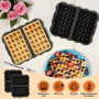 2 Pièces Moule à Gaufres Air Fryer en Silicone Rectangulaire, Insert Gaufrier Silicone pour Airfryer, Gaufrier Silicone Airfryer