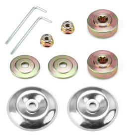 Pieces Detachees Debroussailleuse, 10 Pièces Pièces et Accessoires Tondeuses à Gazon, avec Plaque de Poussée et Couvercle de Pro