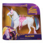 Unicorn Academy, Licorne Glacier avec tête Mobile, 2 Accessoires d'équitation, 27,9 cm, Convient aux poupées Mannequin Layla, au