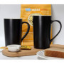 Grandes tasses à café de 20 oz / 600 ml, Smilatte M007 tasse en céramique haute plate avec poignée pour papa homme, lot de 2, no