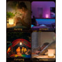 FOMYHEARD Lampe de Chevet de Table Tactile Dimmable, Avec 256 Couleurs RVB Changement de Couleur Chaud LED Veilleuse Enfant, 220