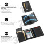 TENBST Porte Carte | Portefeuille en Cuir Carbone Bloquant RFID | Etui Carte Bancaire Anti Piratage | Porte Monnaie avec Billets