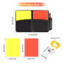 Cartes d'Arbitre de Football, 2 Métal Sifflet Arbitre, Cartons Jaune et Rouge Carton Arbitre Set Carton Arbitre Kit avec Carte d