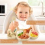 Coffret Repas Bebe,8 Pièces,Assiette Bébé, Assiette Ventouse pour Bébé Assiette Enfant avec Ventouse, Gobelet en Silicone, Cuill