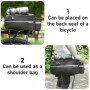 MEMOFYND 1 sacoche de porte-vélos, sacoche de vélo, sacoche de porte-bagages, sacoche de vélo (noire)