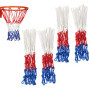 Lot de 4 filets de basket-ball professionnels, portables, convient pour les terrains de sport scolaires, les sports de basket-ba