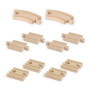 YSJCHEBS Pack De 10 Rails en Bois, Jouets pour Enfants, Rails De Train Jouets, Jouets De Construction, Jouets Éducatifs pour Enf