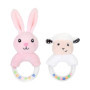 Lot de 2 hochets pour enfants, jouets sensoriels pour enfants, hochets pour enfants, mignons hochets en forme d'animal en peluch