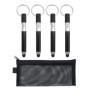 Lot de 4 stylets pour écran tactile avec 1 étui à crayons. Stylet pour écran tactile intelligent, mini stylo à bille, porte-clés