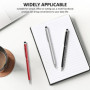 Lot de 10 stylets avec 1 étui à stylo, 2 en 1 stylet et stylet, stylo à bille à encre noire pour smartphones, tablettes et papie