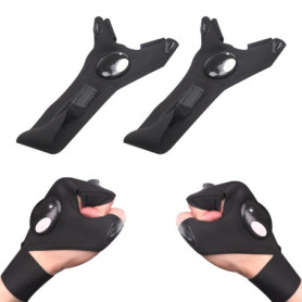 NyxSeat 1 paire de gants lumineux - Gants de pêche réglables - Convient pour le camping et les activités de plein air - Accessoi