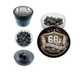100 x Premium Quality Hard Mix Rubber Steel Balls Paintballs Reballs for Pistols in 68 Cal. Paintball Shooting Self Defense Bill