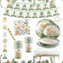 Assiette Jetable 126 pcs vaisselle,Thème des animaux de la jungle, anniversaire adulte ou enfant, 1 an garcon, 20 convives.