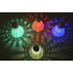 Binnan 4 Pièces Volant Badminton, LED Badminton Lueur pour Les Activités Sportives Intérieur et Extérieur Super Durable Badminto