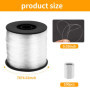 0,8 mm x 200 M Fil Nylon, Fil de Pêche Fort, Fil de Pêche Transparent Ultra Résistant, pour l'artisanat de Bricolage, la pêche, 