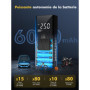 DIHOOM Compresseur à Air Portatif 45L/Min avec Batterie 6000mAh - Gonfleur Pneus Voiture Rapide, Support Banque d'Énergie, Éclai