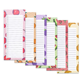 Relota Lot de 6 Bloc Notes, Carnet de Notes, liste de courses magnetique frigo, cahier, avec boîte à cocher, pour le bureau, la 