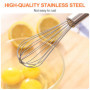 Gvolatee Fouet Cuisine Inox Professionnel, Batteur Manuel à Œufs 3 Pièces Contient 21cm, 26cm, 29cm, Fouet pour Mélanger, Remuer