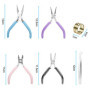 Fousenuk 4 Pièces Pinces, 4,5 pouces, Pinces à Bijoux/à Becs Aiguilles, Coupe-fil, pour Trousse Outils de Fabrication de Bijoux 