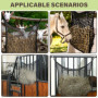 MEYAGOT Filet À Foin, Filet A Foin Pour Chevaux, 160*100 cm Filet A D'alimentation, Sac A Foin Avec Mailles Filet A Foin Extra L