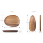 Lot de 4 plateaux de service ronds irréguliers en bois pour collations, fromage, apéritifs, desserts, sushis, fruits, salade, as