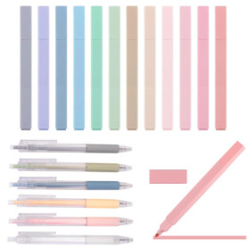 iCovalescent 18 Set Surligneurs, 12 Set Saignement Feutre Aesthetic Surligneurs et 6 Set Fineliner Multicolores, Feutres Coloria