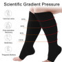 iCovalescent Chaussettes de Compression, Bas de Contention Femme, Chaussettes de Contention Medicale Graduel Bas de Soutien Comp