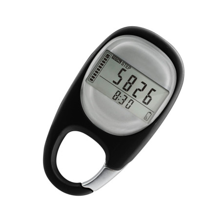 Neoreser Podometre Marche 3D, avec Affichage du Temps et Rétroéclairage LED, Compteur de Pas de Podomètre de Marche Simple, pour