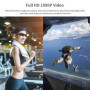 Hereta Lunettes de soleil de sport avec caméra Wifi HD 4K - Avec protection UV400 - Verres polarisés pour sports de plein air - 