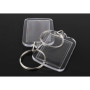 Porte-clés Photo Vierge, 30 Pièces Porte-clés en Acrylique Transparent avec Insertion Photos Double Face Personnalisées Porte-cl