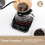 Vankarr Balance à Café avec Minuteur, Balance à Expresso 3 kg/0,1 g, Balance de Précision de Haute Précision, Balance de Cuisine