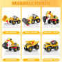 6 en 1 Démonter et Assembler Camion DIY Construction Véhicules Kit avec Jeu Perceuse Électrique pour Enfant Jeu éducatif de Garç