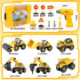 6 en 1 Démonter et Assembler Camion DIY Construction Véhicules Kit avec Jeu Perceuse Électrique pour Enfant Jeu éducatif de Garç