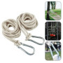 JUEYEEK Lot de 2 sangles de suspension pour balancelle d'arbre avec crochets robustes, pour intérieur et extérieur (corde simple