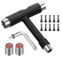 YEYIT Outils de skateboard tout-en-un, 8 roulements à billes RS608, 1 clé Allen de type T, 1 tournevis cruciforme de L, 10 écrou