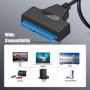 Quoranthexisora Cable SATA to USB Adaptateur SATA USB 3.0, Adaptateur pour SSD/HDD 2,5"/3.5“, UASP, Supporte 4TB, Alimentation 1