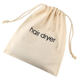 ERKXD Sac de rangement pour sèche-cheveux avec cordon de serrage pour salle de bain, voyage, 30 x 34 cm (blanc)