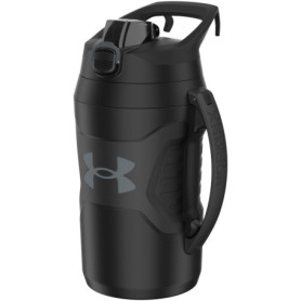 Under Armour Playmaker Carafe de sport, bouteille d'eau avec poignée, isolation en mousse et résistante aux fuites, 1,9 l, noir/