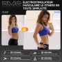 Profey Ceinture Abdominale Electrostimulation, EMS Electrostimulateur Musculaire avec 10 Modes 30 IntensitéS Et Affichage des Ca