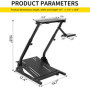 VELPAX Support de volant de course ajustable pour Logitech G25, G27, G29, G920 Racing Simulator Cockpit Video Game Accessories, 
